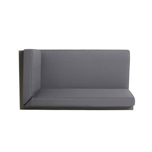 Outdoor Patio Sectional Acacia Wood Chaise Lounge Sofa