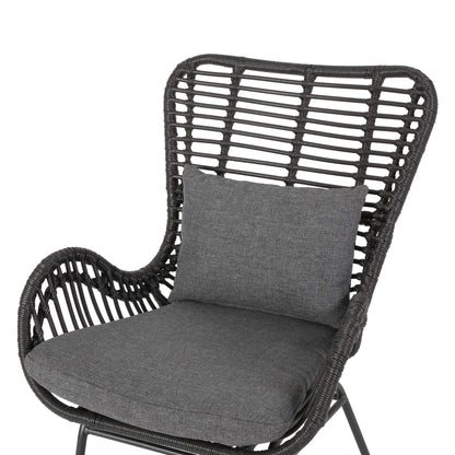 Outdoor Wicker Club Chairs with Cushions (Set of 2)