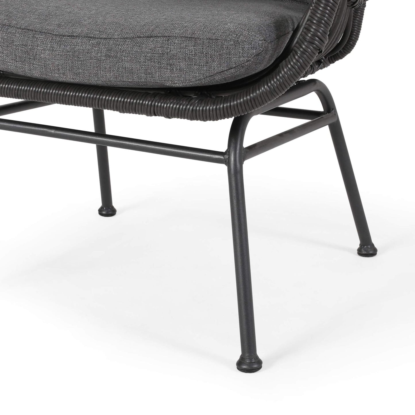 Outdoor Wicker Club Chairs with Cushions (Set of 2)