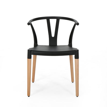 PLASTIC DINING CHAIR SET OF 2