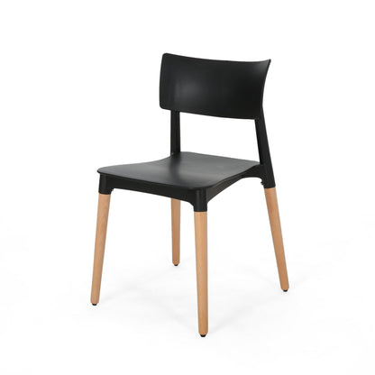 PLASTIC DINING CHAIR SET OF 2