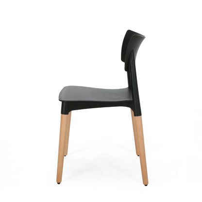 PLASTIC DINING CHAIR SET OF 2