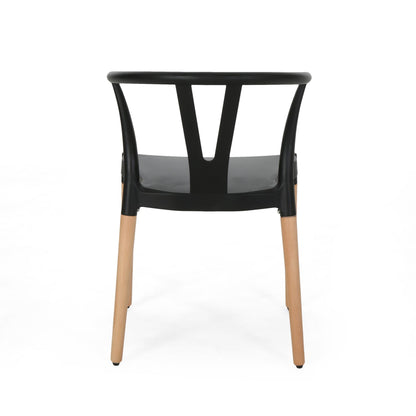 PLASTIC DINING CHAIR SET OF 2