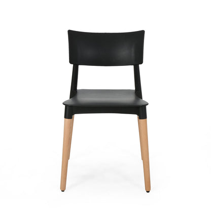 PLASTIC DINING CHAIR SET OF 2
