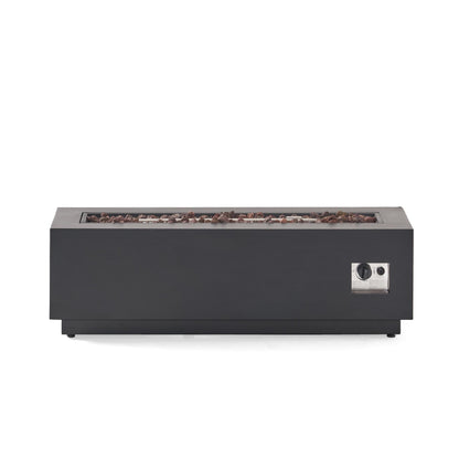 RECTANGULAR IRON FIRE PIT - 50000BTU (Tank cover not included)