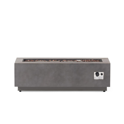 RECTANGULAR IRON FIRE PIT - 50000BTU (Tank cover not included)