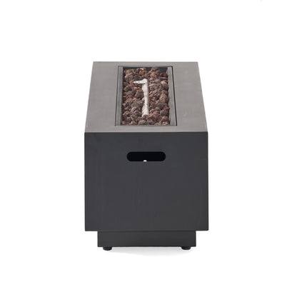 RECTANGULAR IRON FIRE PIT - 50000BTU (Tank cover not included)