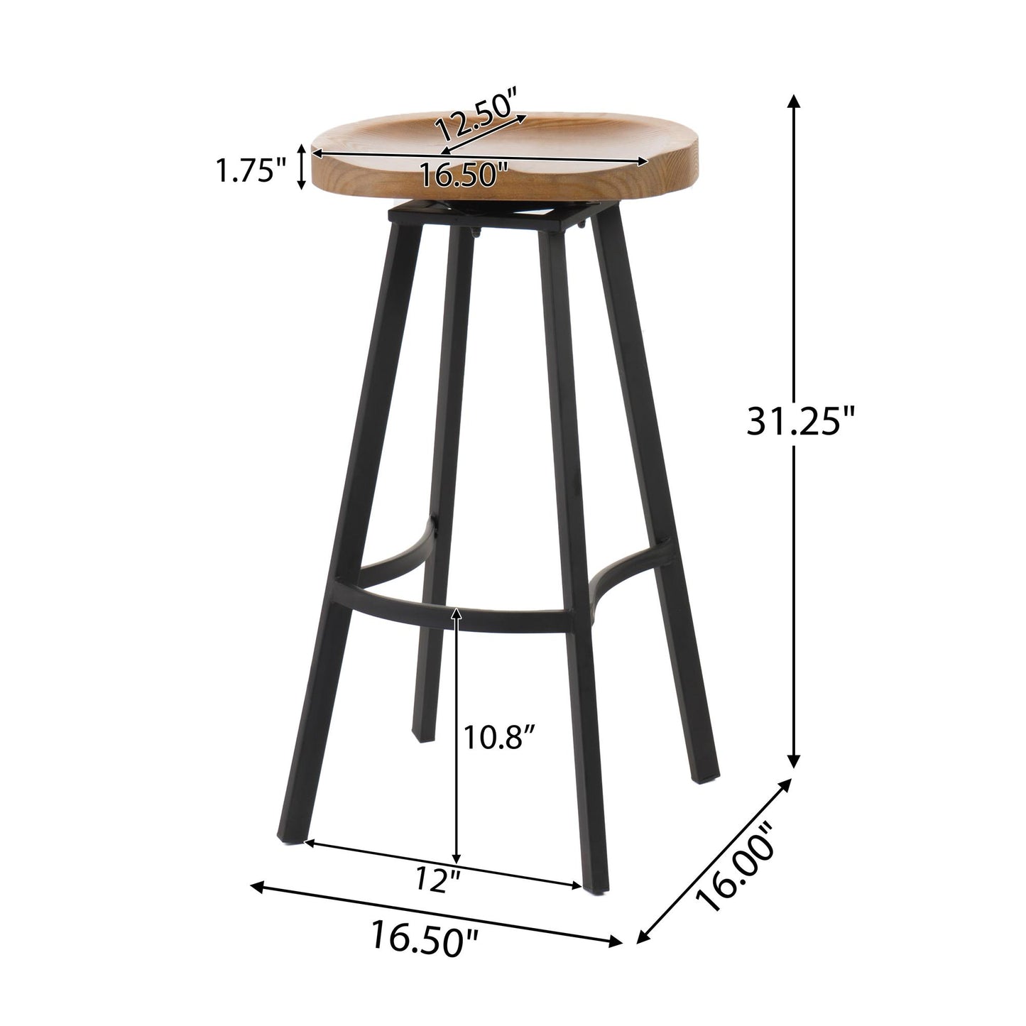 SWIVEL BARSTOOL-SET OF 2