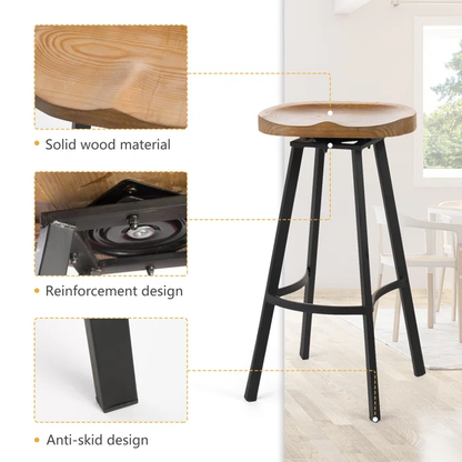 SWIVEL BARSTOOL-SET OF 2