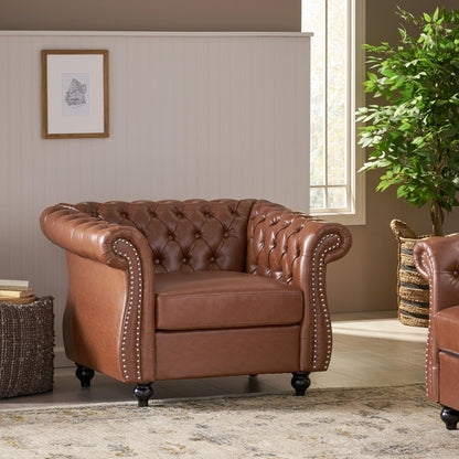 [Ship to Canada Only]Comfy Arm Chair with Tufted Back , Modern for Living Room, Bedroom and Study