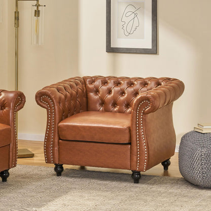 [Ship to Canada Only]Comfy Arm Chair with Tufted Back , Modern for Living Room, Bedroom and Study