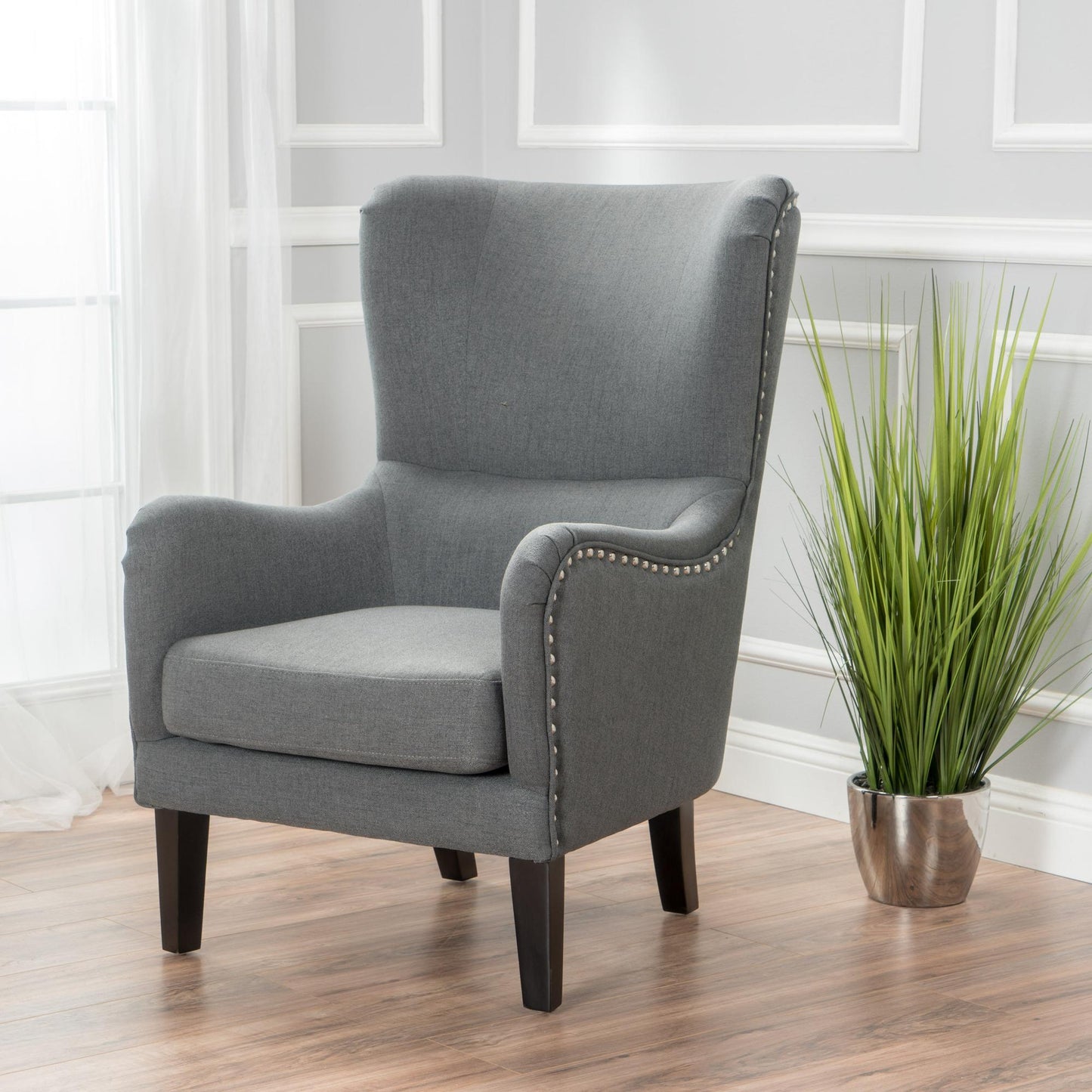 [Ship to Canada Only]HI-BACK Studded Chair,Arm Chair,Living-room, Study and Bedroom