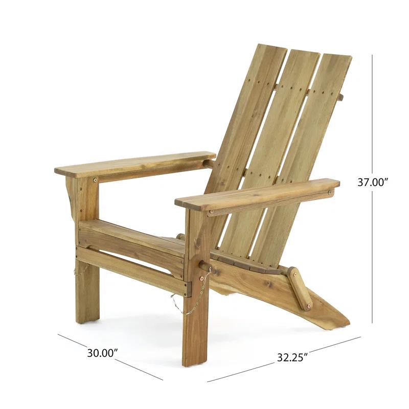 Solid Wood Folding Adirondack Chair