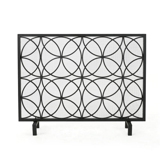 Thayer Single Panel Iron Fireplace Screen