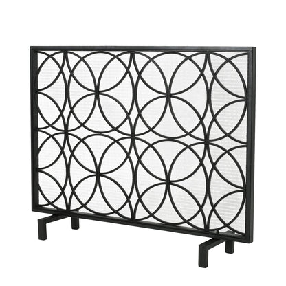 Thayer Single Panel Iron Fireplace Screen