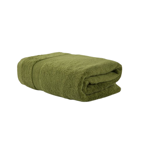 oversized green bath towel