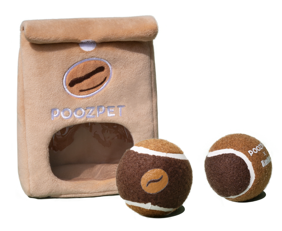 Poozpet Coffee Bean Tennis Ball – for Dogs