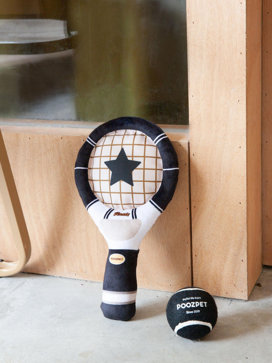 Poozpet Interactive Tennis Racket (Black) – Bonus Pack